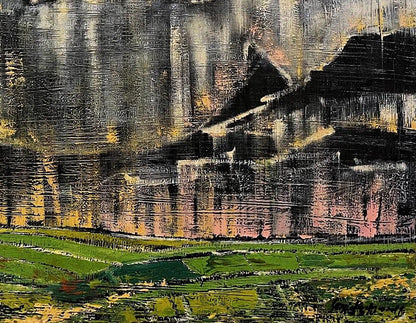 Oil painting Man Made Nature by Serhiy Kovalev with bold textured strokes