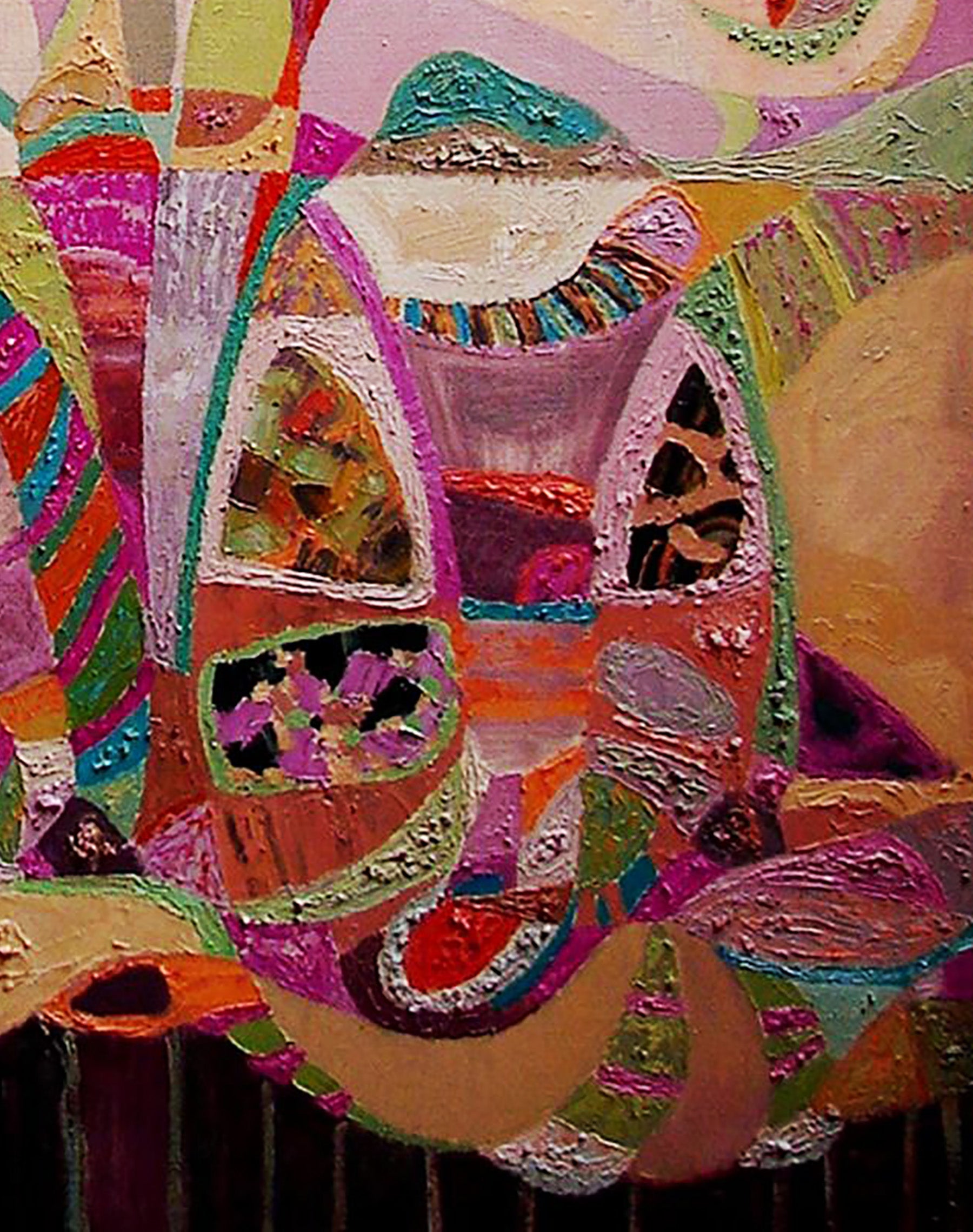 Vibrant Lilac Dreams oil painting by Tatyana Shulyak with impasto textures
