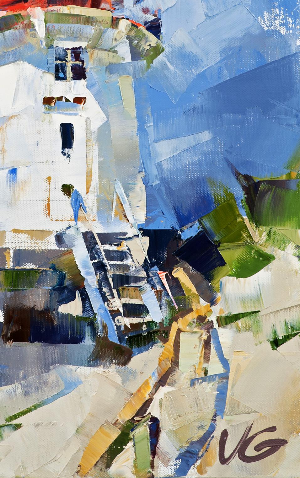 Oil painting of Lighthouse Hellen Hiddensee by Volodymyr Gluhomanyuk