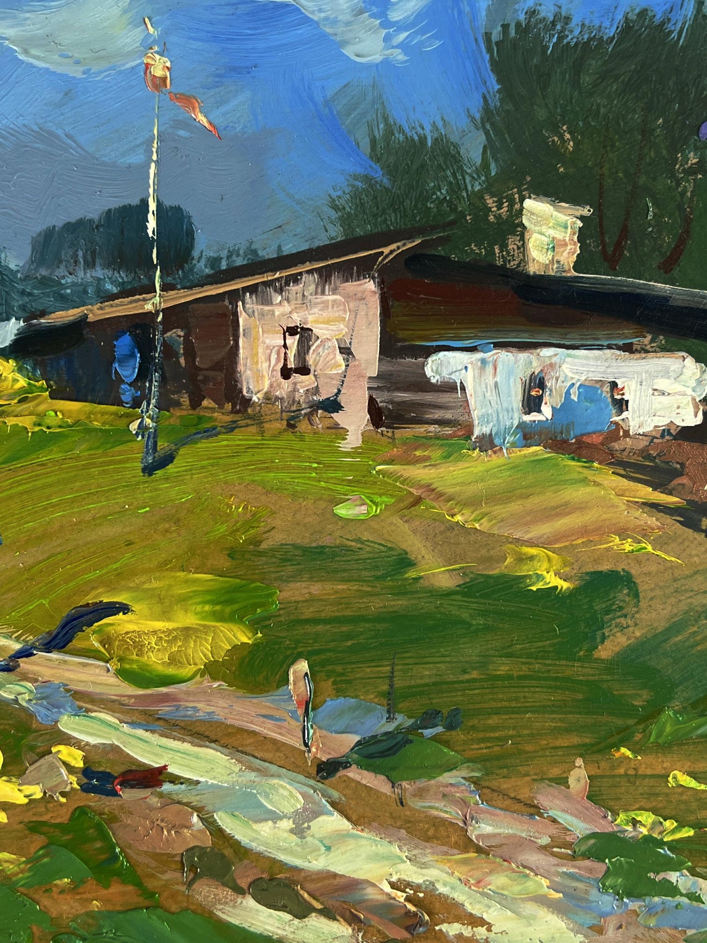 Vibrant impressionist oil painting The Way Home by Yuriy Suprunchuk