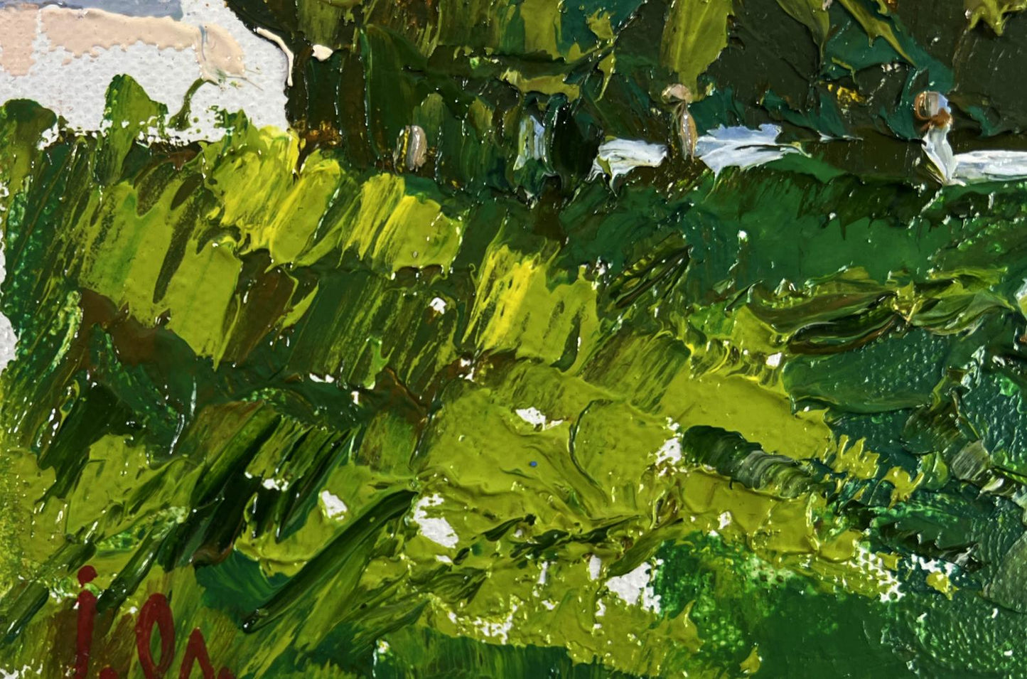 Oil painting Silence in the green heart of the garden by Oleksiy Ivanyuk