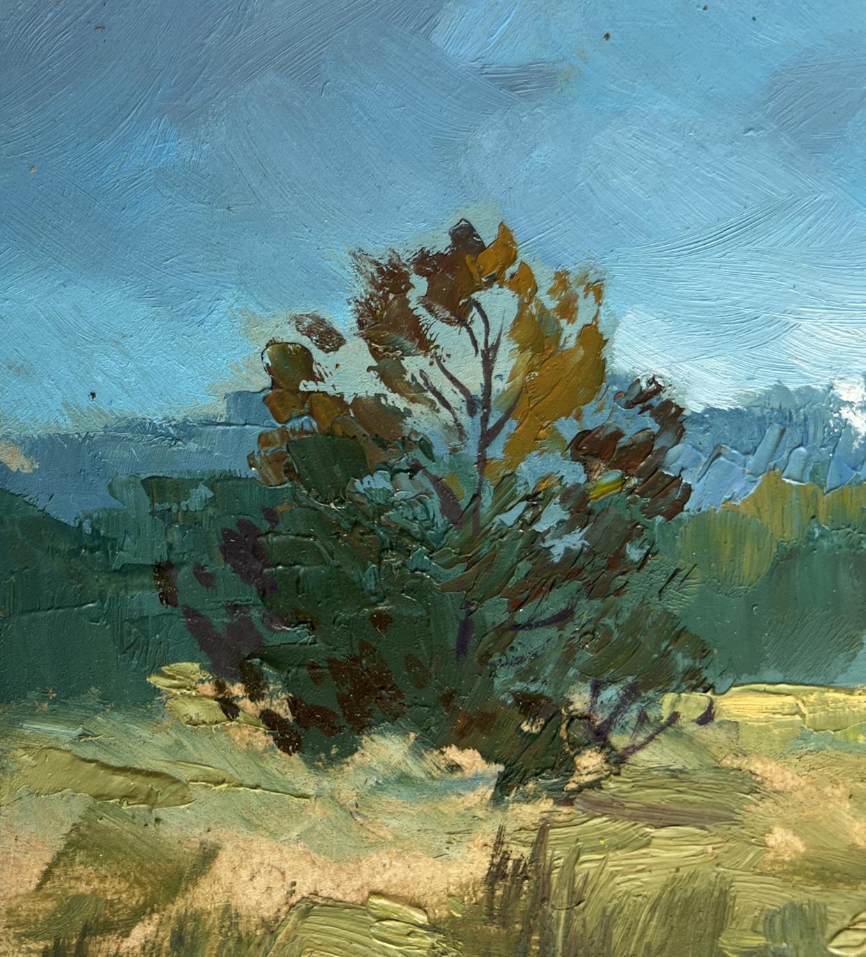 Textured oil painting of autumn tree by Yuriy Suprunchuk