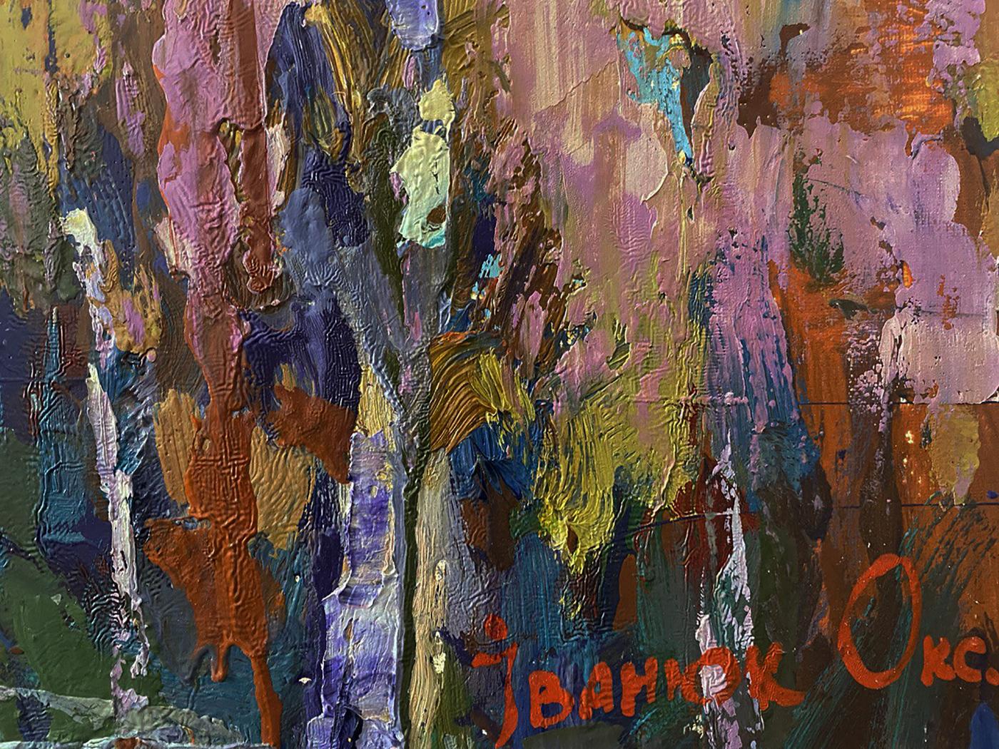 Vibrant impasto oil painting At the obelisk by Oksana Ivanyuk