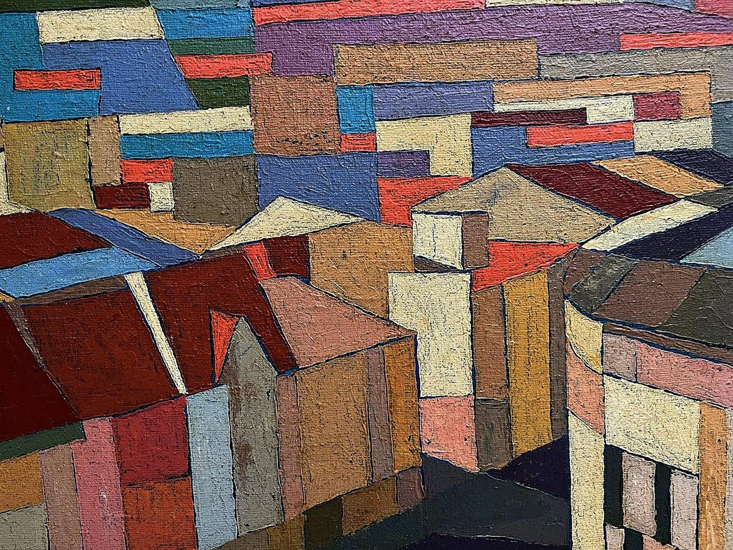 Oil painting Abstract City house Serhiy Kovalev