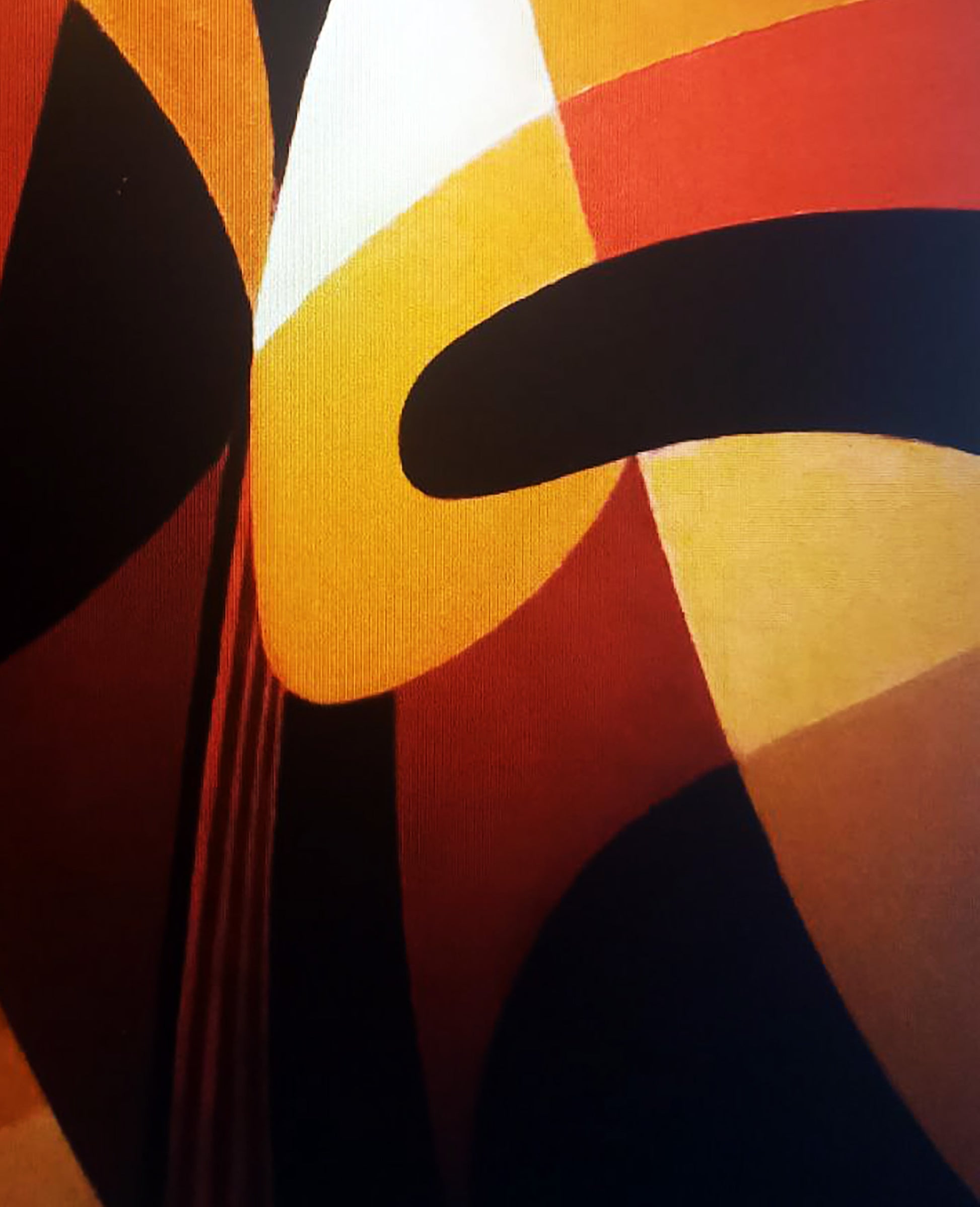 Oil painting Warm forms by Alexander Strashevich vibrant geometric shapes