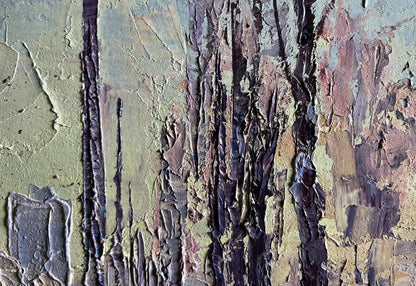 Textured abstract oil painting After the night snowstorm by Boris Serdyuk