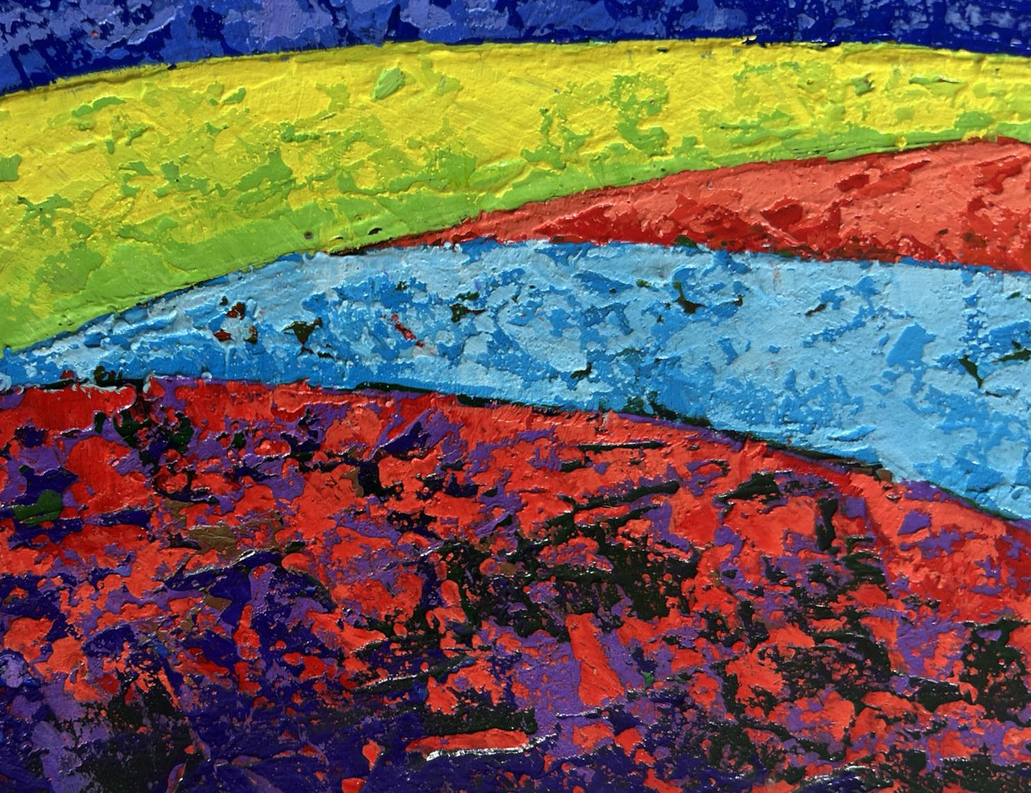 Vibrant oil painting The heart drowns in the sunset by V. Zadorozhnya