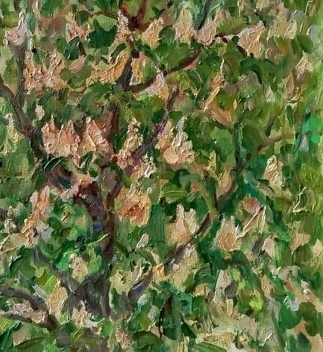 Oil painting of Chestnut blossoms by Leonid Pavlenko
