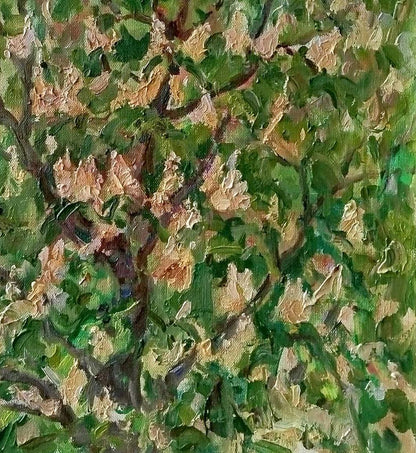 Oil painting of Chestnut blossoms by Leonid Pavlenko
