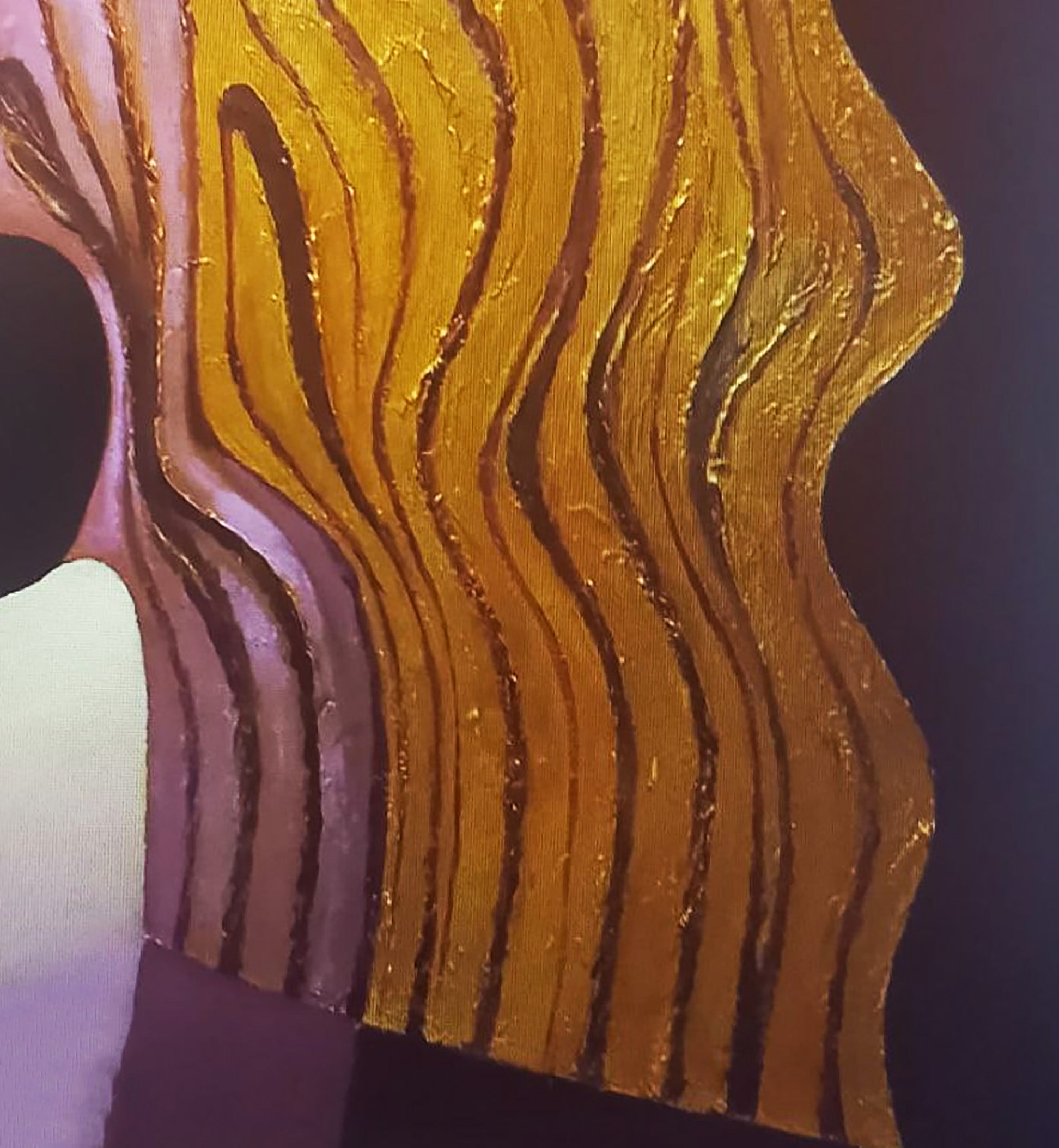 Oil painting Plastic Alexander Strashevich with golden wavy stripes