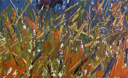 Vibrant Oleksiy Ivanyuk oil painting of fresh air and birds singing in meadow