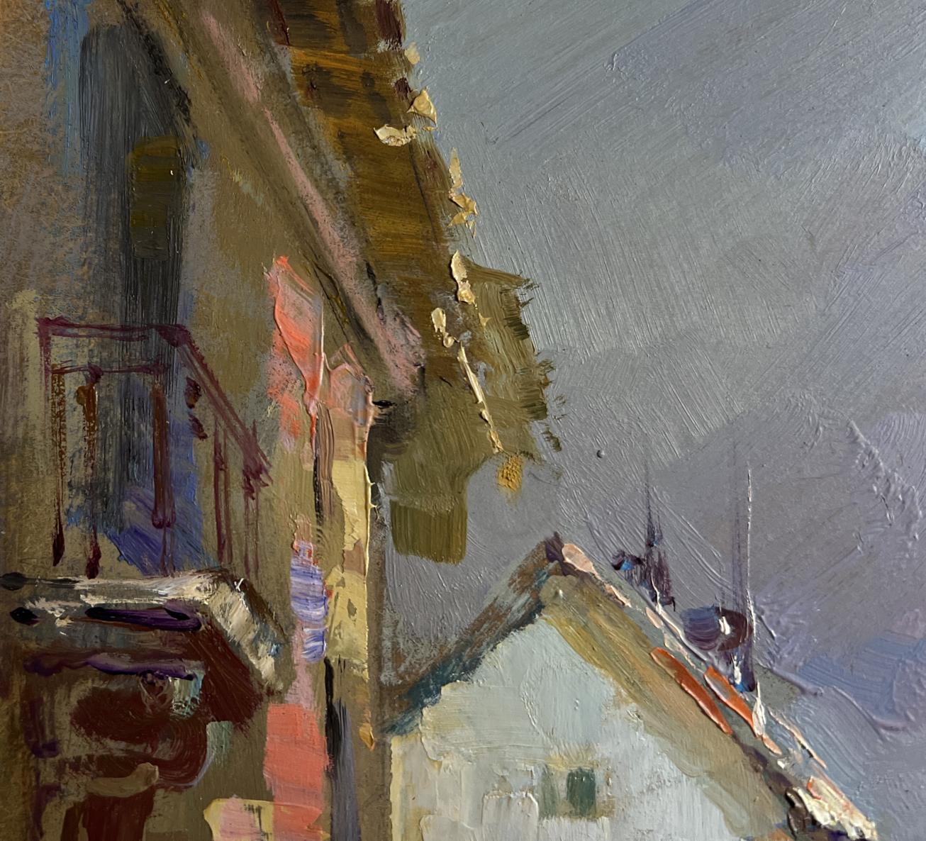 Oil painting Walking along the city street by Yuriy Suprunchuk