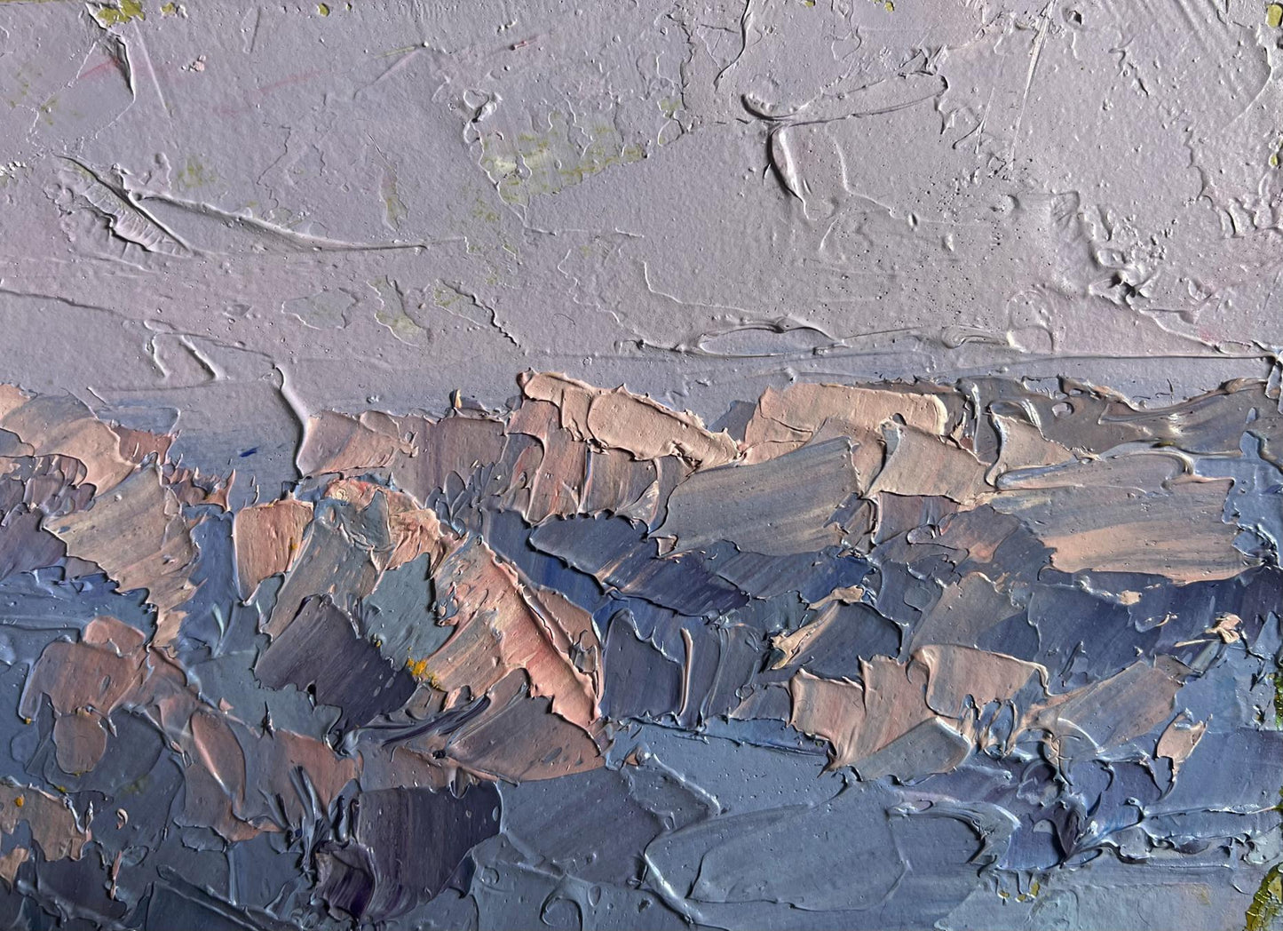 Oil painting Walking on a frosty day by Boris Serdyuk in grays and browns