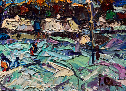 Vibrant impressionist oil painting To the house by Oleksiy Ivanyuk