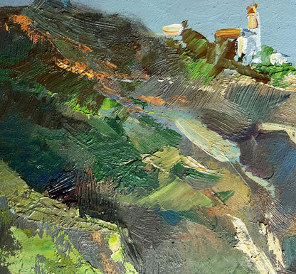 Textured oil painting of Sunny day at sea by Yuriy Suprunchuk