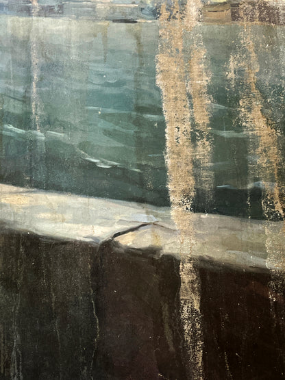 Oil painting Lenin in Thought Before the River Yuriy Smirnov