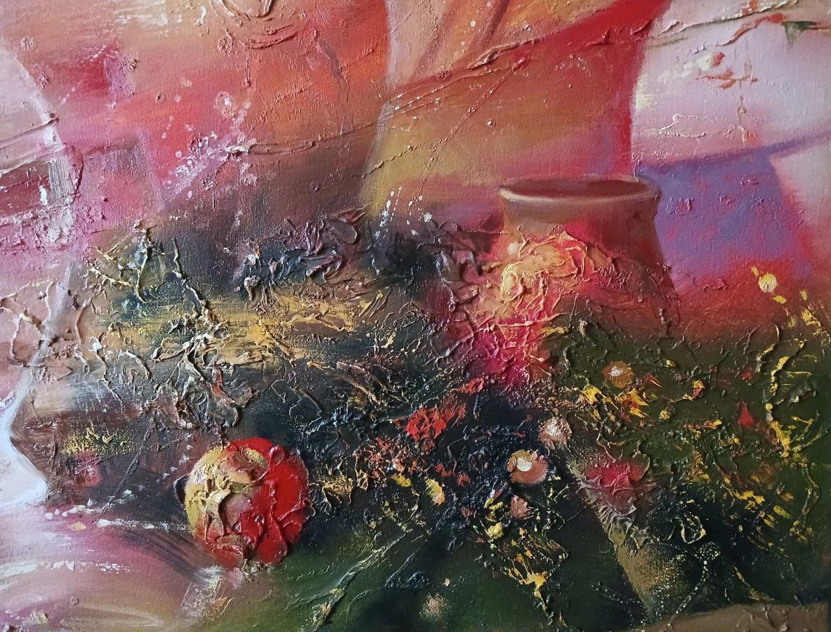 Abstract oil painting Still life on a chic table Anatoly Tarabanov