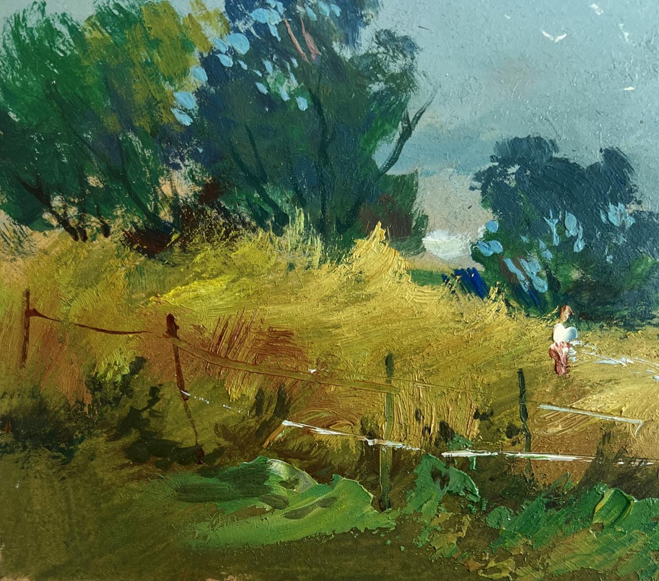 Vibrant impressionistic oil painting Warm breath of the field by Yuriy Suprunchuk