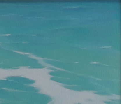 Turquoise ocean waves with white foam by Vasily Korkishko oil painting