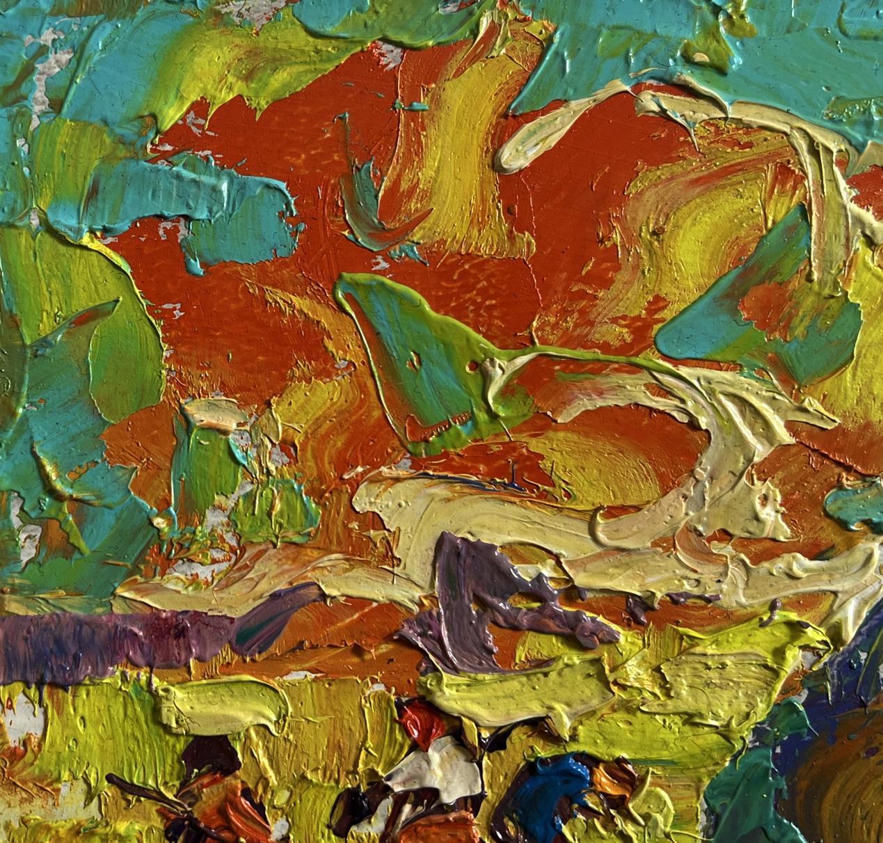 Vibrant oil painting Sunny hot day in the field by Oleksiy Ivanyuk