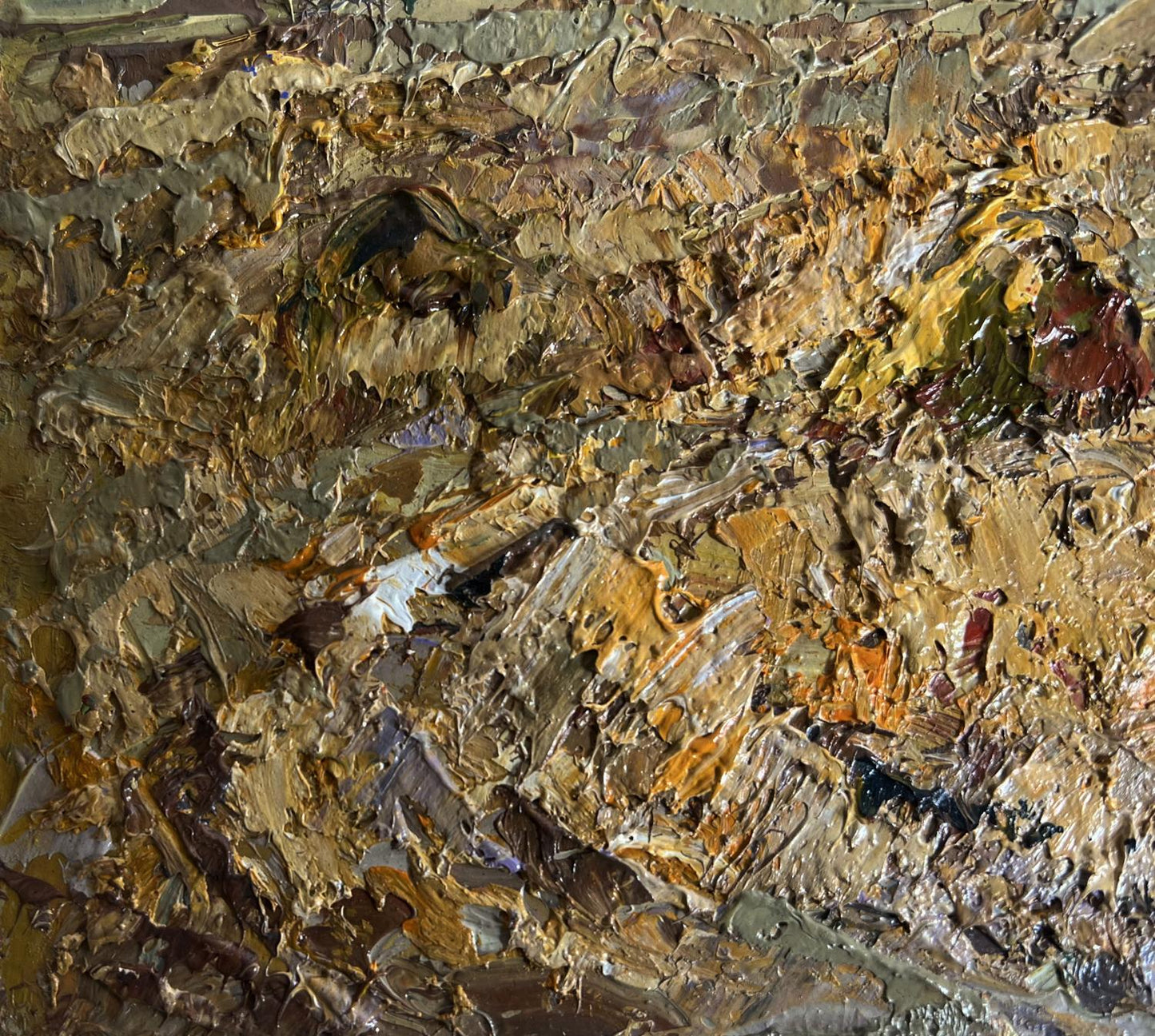 Impasto oil painting After working in the field by Oleksiy Ivanyuk