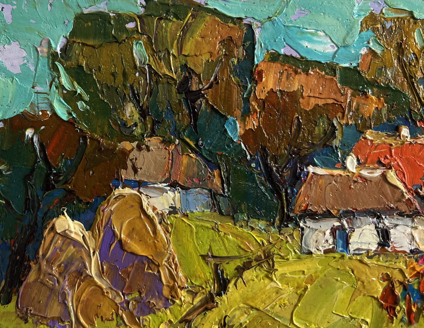 Vibrant impressionist oil painting After a walk home by Oksana Ivanyuk