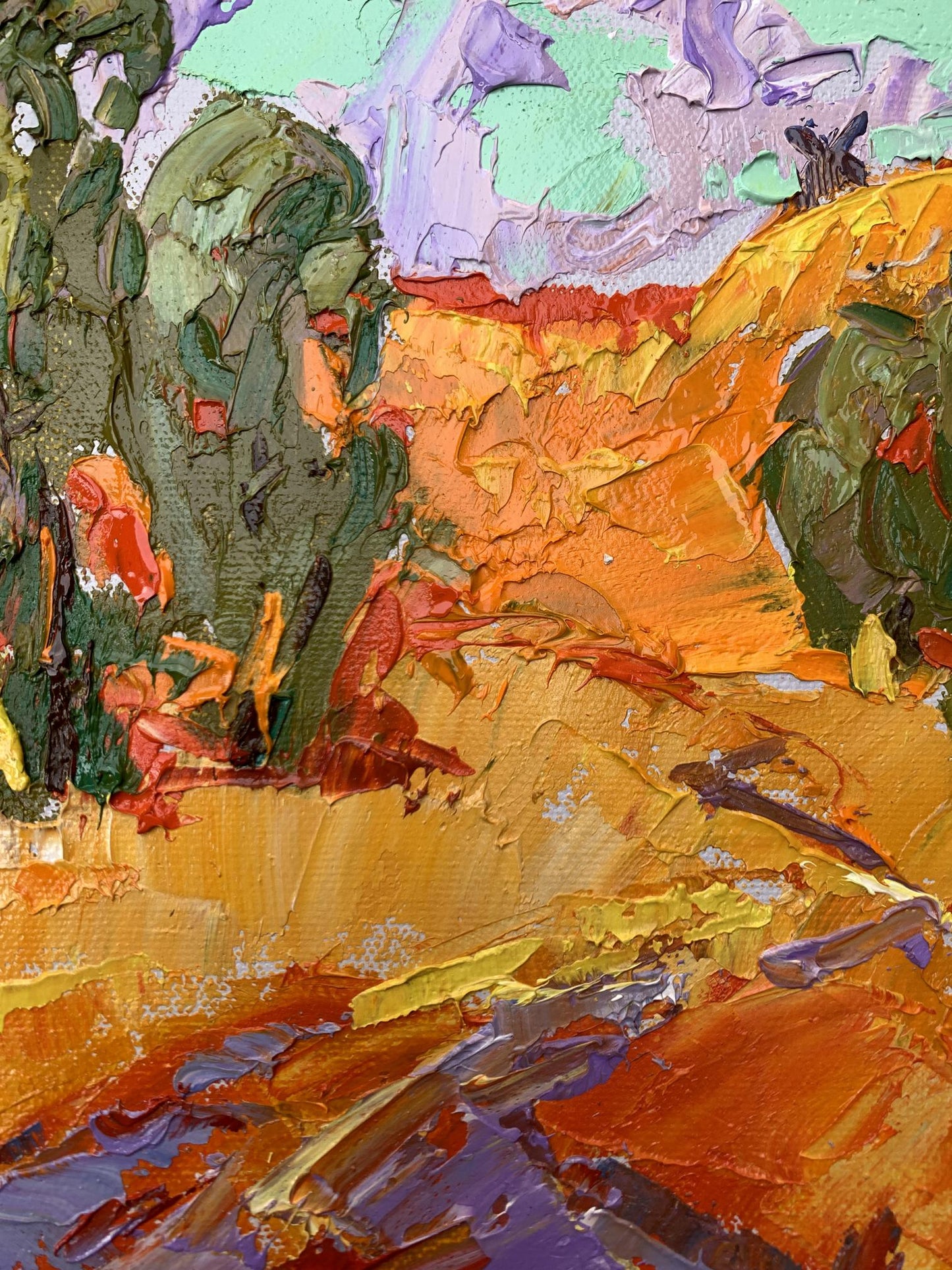 Vibrant impressionist oil painting Strong wind by Ivanyuk Oleksiy