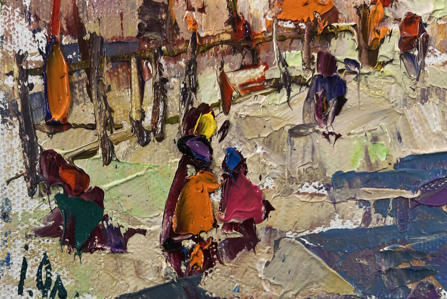 Vibrant impressionist oil painting The city wakes up in the fresh air by Oleksiy Ivanyuk