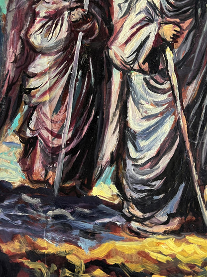 Oil painting The Messengers and Moses by Alexander Litvinov