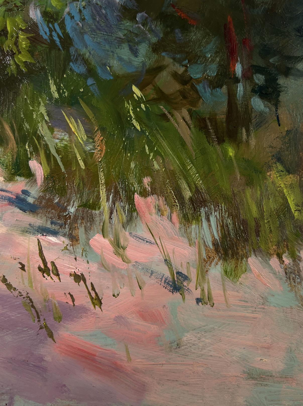 Vibrant impressionist oil painting Walk in the forest by Yuriy Suprunchuk