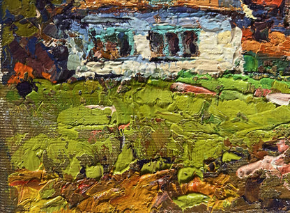 Oil painting Sunny day in the village by Oksana Ivanyuk