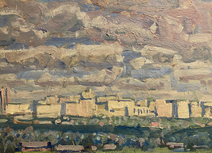Oil painting White houses by Georgy Kolosovsky cityscape