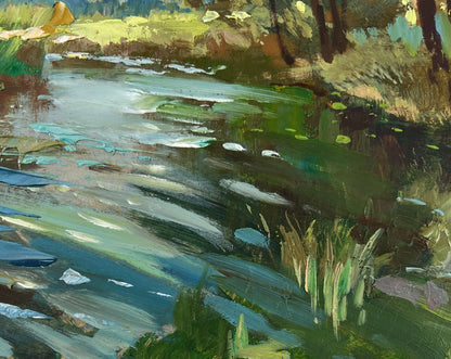Oil painting Quiet forest river by Yuriy Suprunchuk