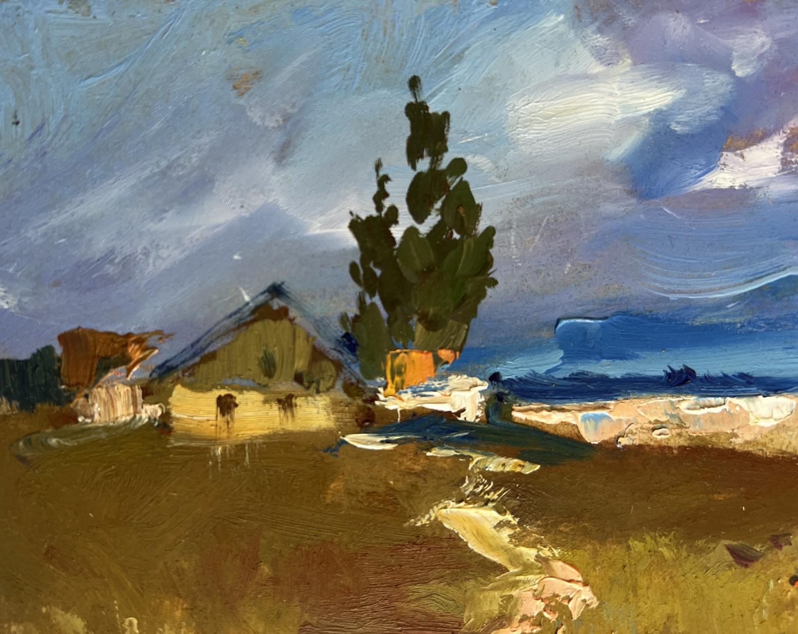 Oil painting After the thunderstorm by Yuriy Suprunchuk, rustic scene