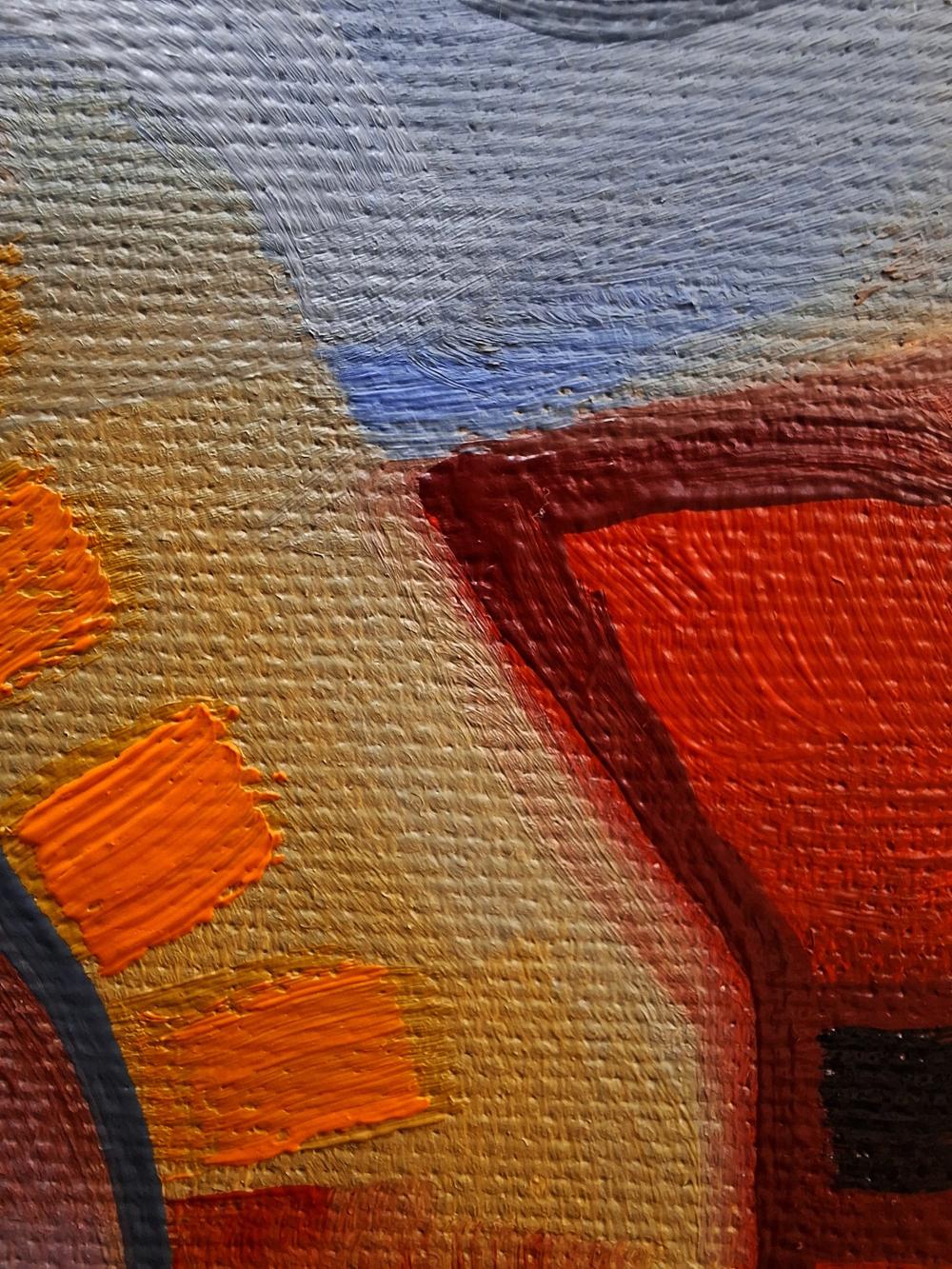 Abstract oil painting The fish goes for a walk by Sergiy Voichenko