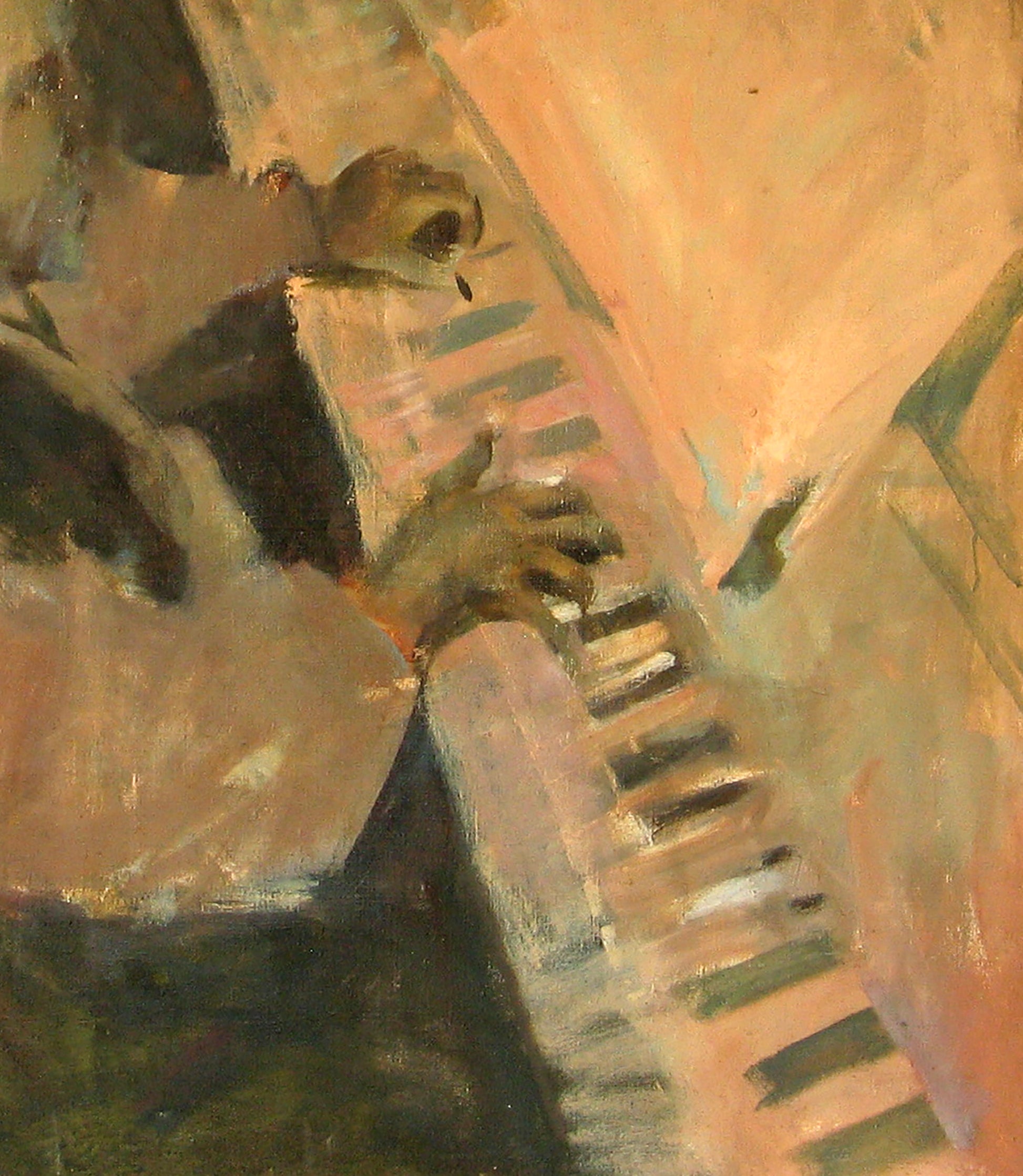 Oil painting Adagio by Ed Potapenkov: impressionistic piano keyboard