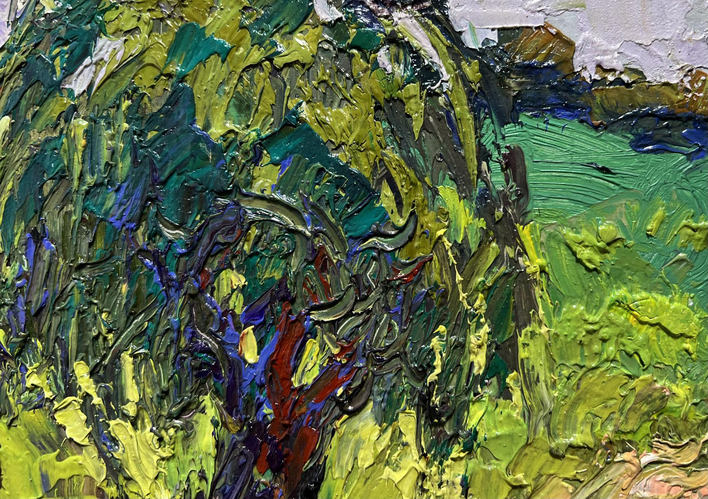 Oil painting The ducks hid near the tree by Oksana Ivanyuk