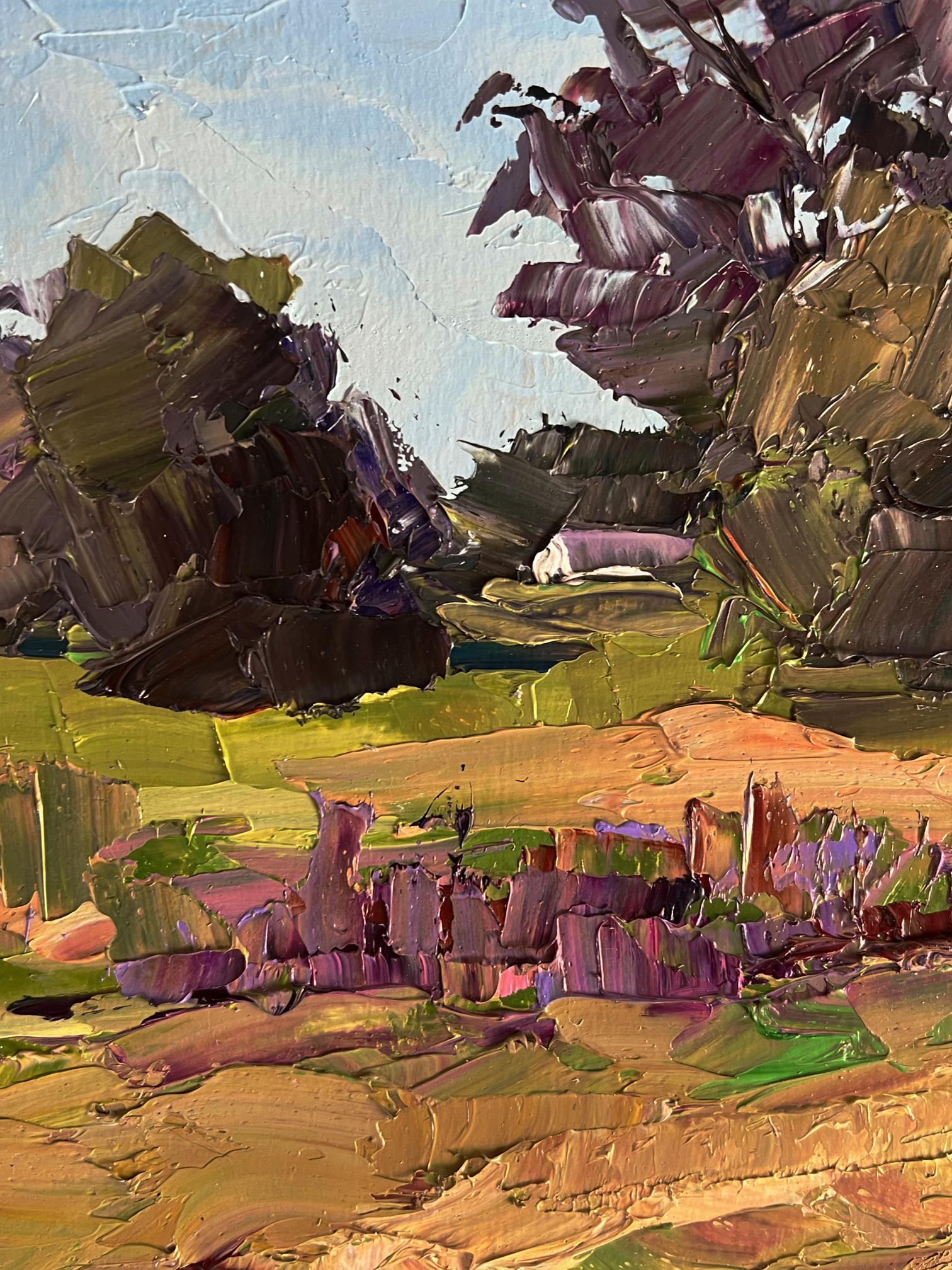 Impasto oil painting In the Summer Meadows by Boris Serdyuk
