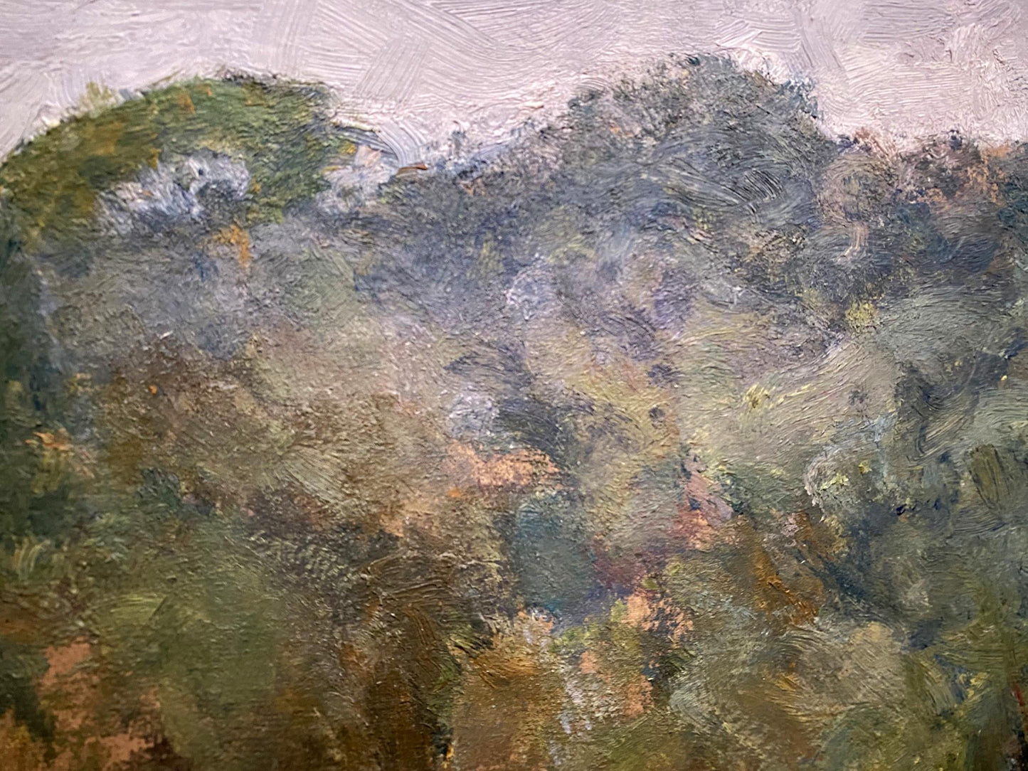 Oil painting Autumn Day by Mikhail Todorov: impressionistic forest scene