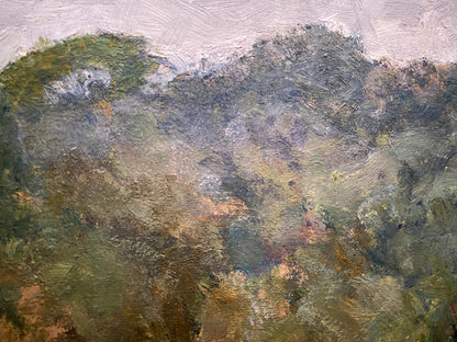 Oil painting Autumn Day by Mikhail Todorov: impressionistic forest scene