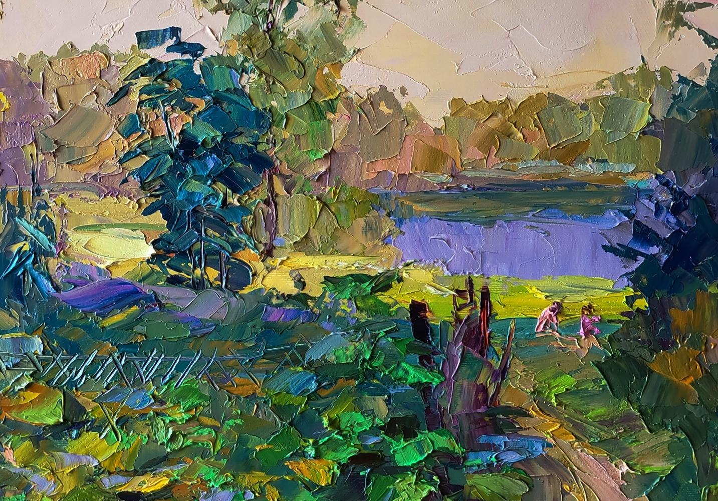 Vibrant impressionist oil painting The Path to the River by Boris Serdyuk