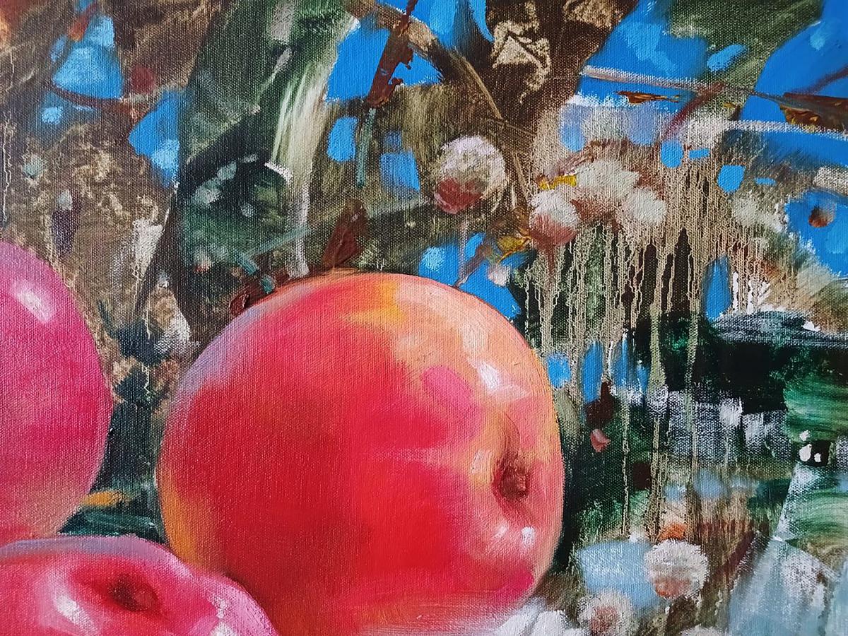 Abstract oil painting Apples On The Snow Anatoly Tarabanov