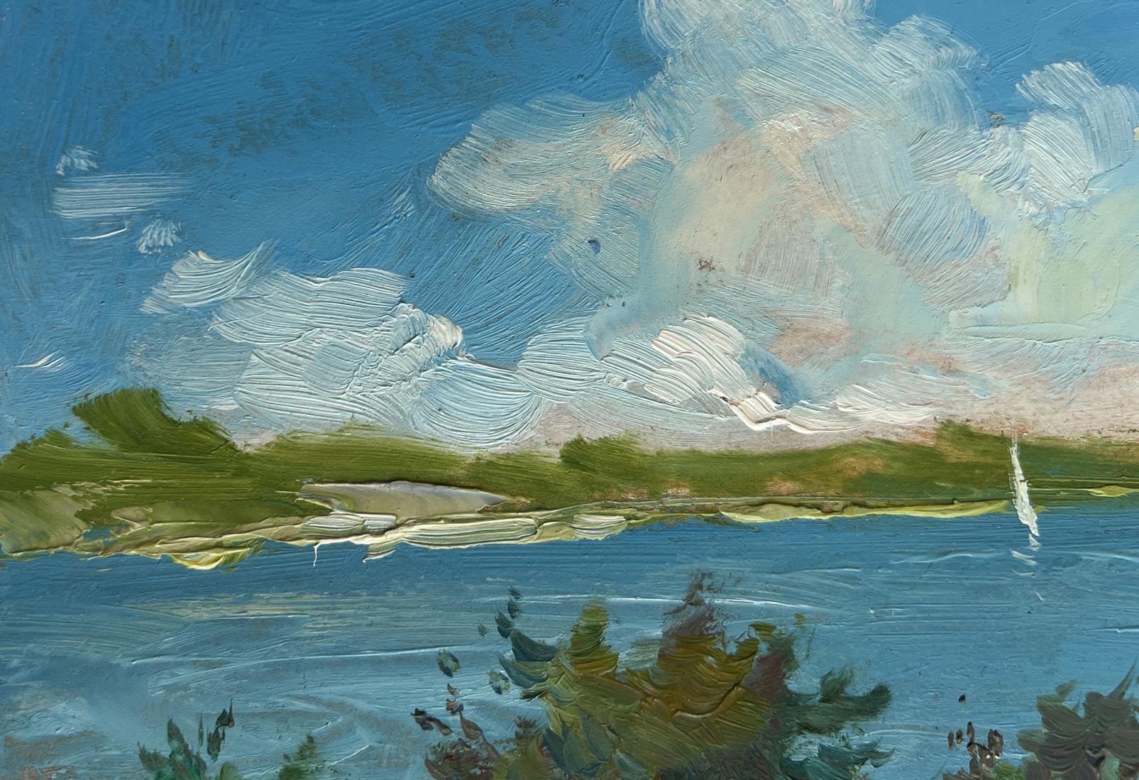Textured impressionist oil painting Fresh summer wind by Yuriy Suprunchuk