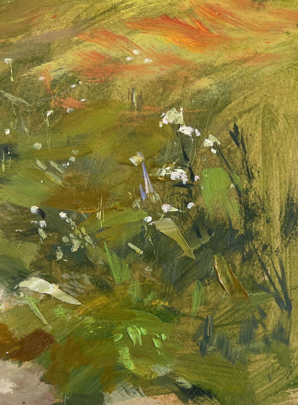 Vibrant impressionist oil painting of wildflowers by Yuriy Suprunchuk