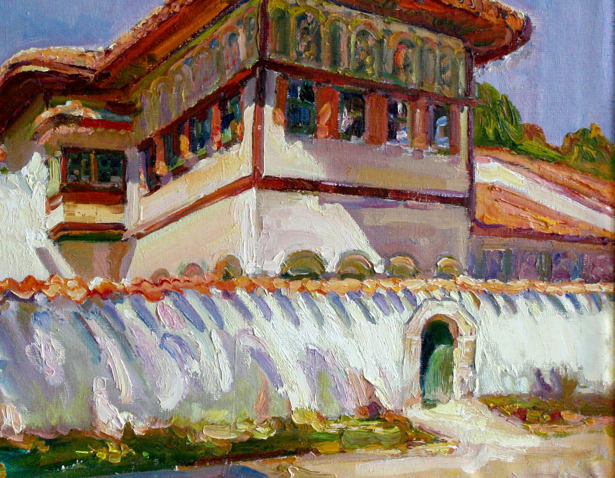 Oil painting of vibrant Castle by Leonid Pavlenko with ornate details
