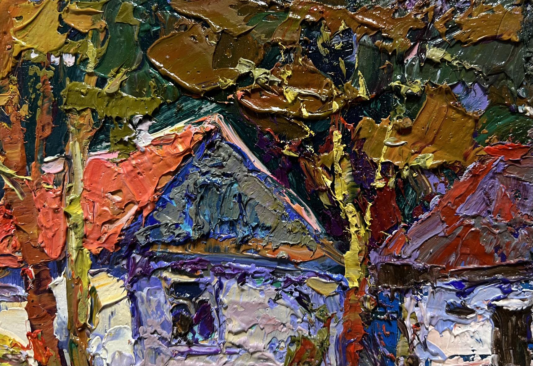 Oil painting A quiet corner in the village by Oksana Ivanyuk