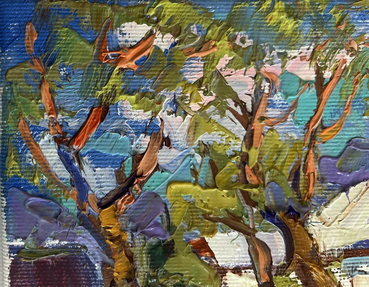 Vibrant impressionist oil painting Spring days in the village by Oleksiy Ivanyuk