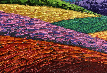 Vibrant Horizon in evening sun oil painting by V. Zadorozhnya