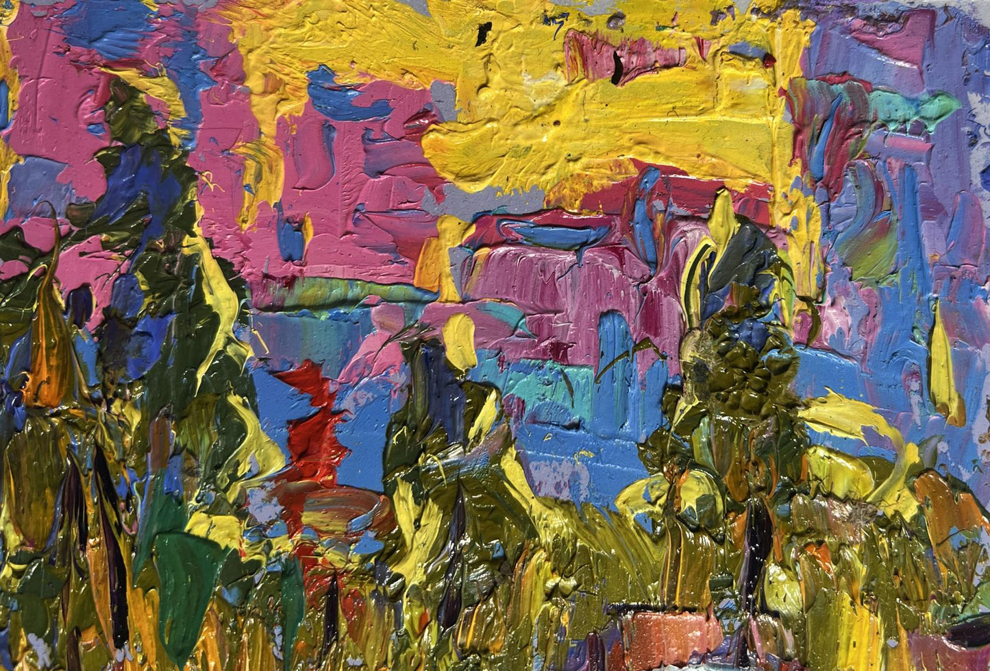 Vibrant Yellow Rays of Sunset oil painting by Oleksiy Ivanyuk