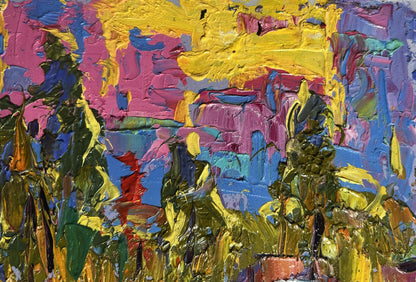 Vibrant Yellow Rays of Sunset oil painting by Oleksiy Ivanyuk